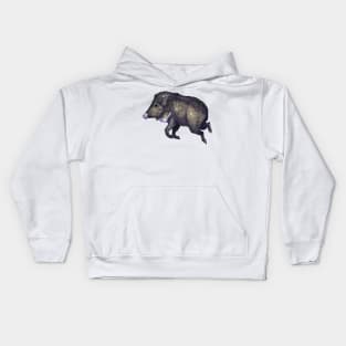 Cozy Collared Peccary Kids Hoodie